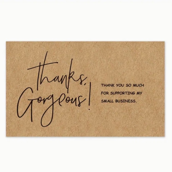 NEW 30 PCS THANKS GORGEOUS THANK YOU SO MUCH FOR SUPPORTING MY BUSINESS CARDS - Picture 1 of 2